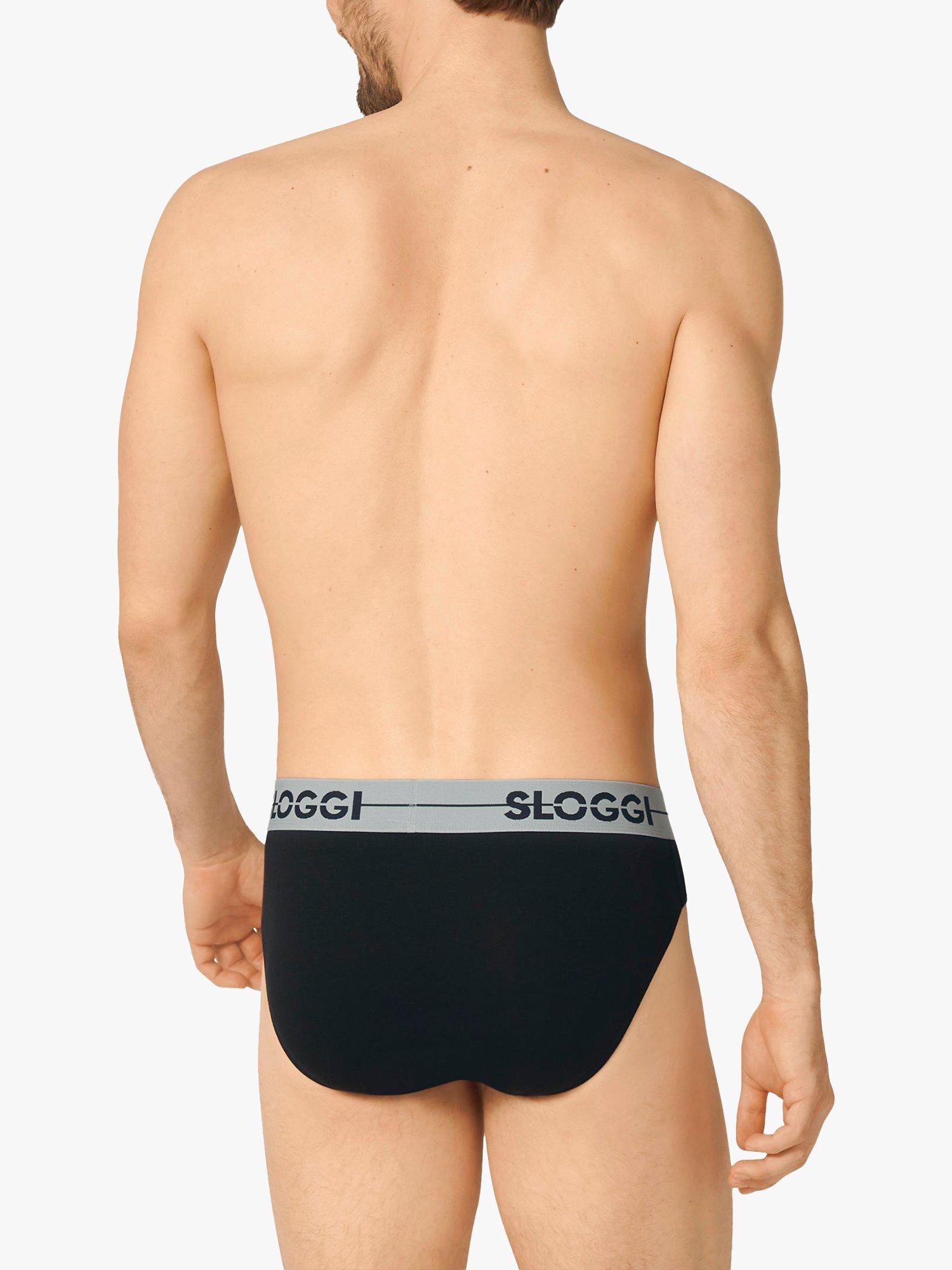 Product image 2 of 4, which shows Sloggi Go ABC Mini Briefs, Pack of 3, Black, M