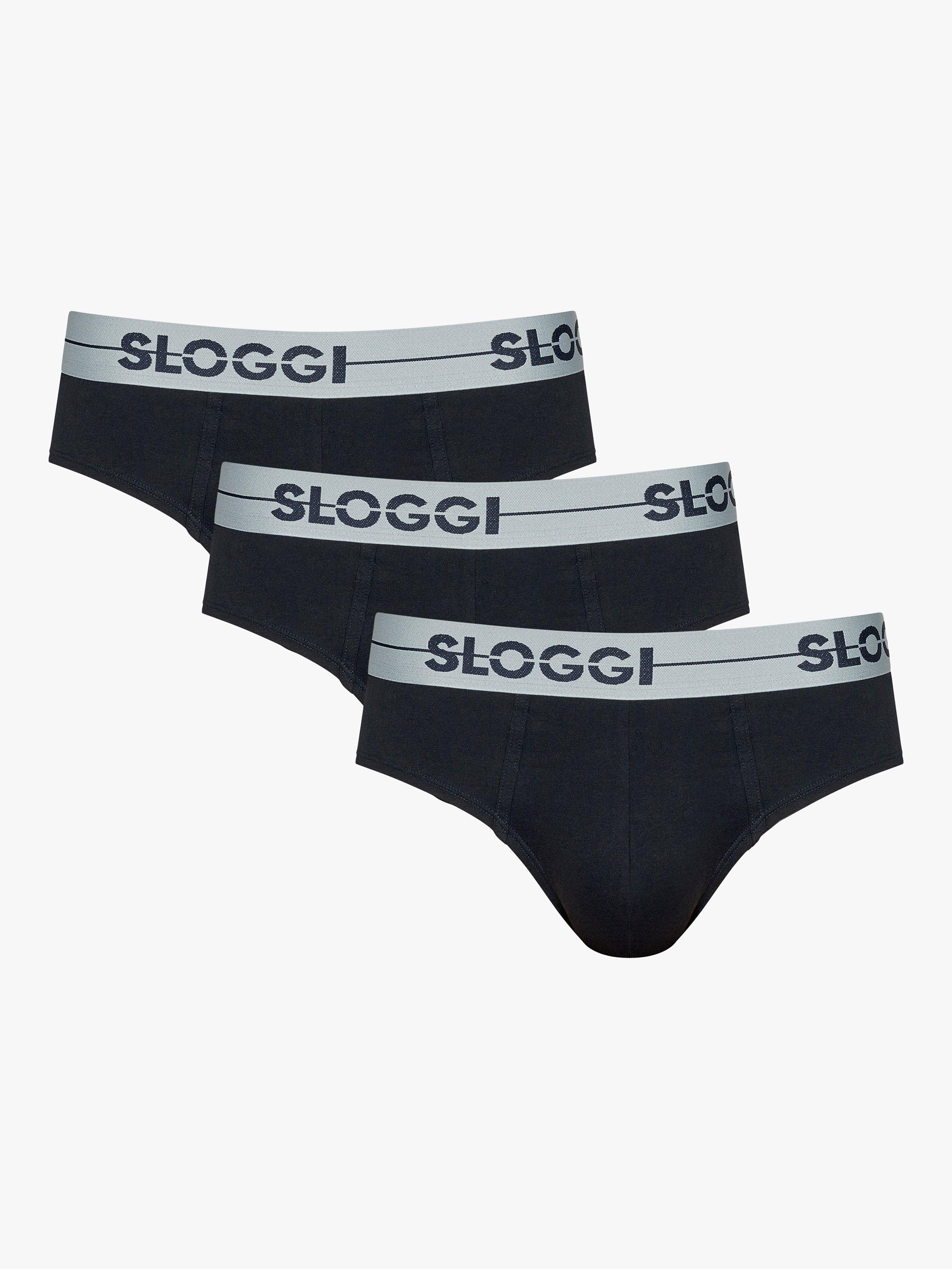 Product image 4 of 4, which shows Sloggi Go ABC Mini Briefs, Pack of 3, Black, M