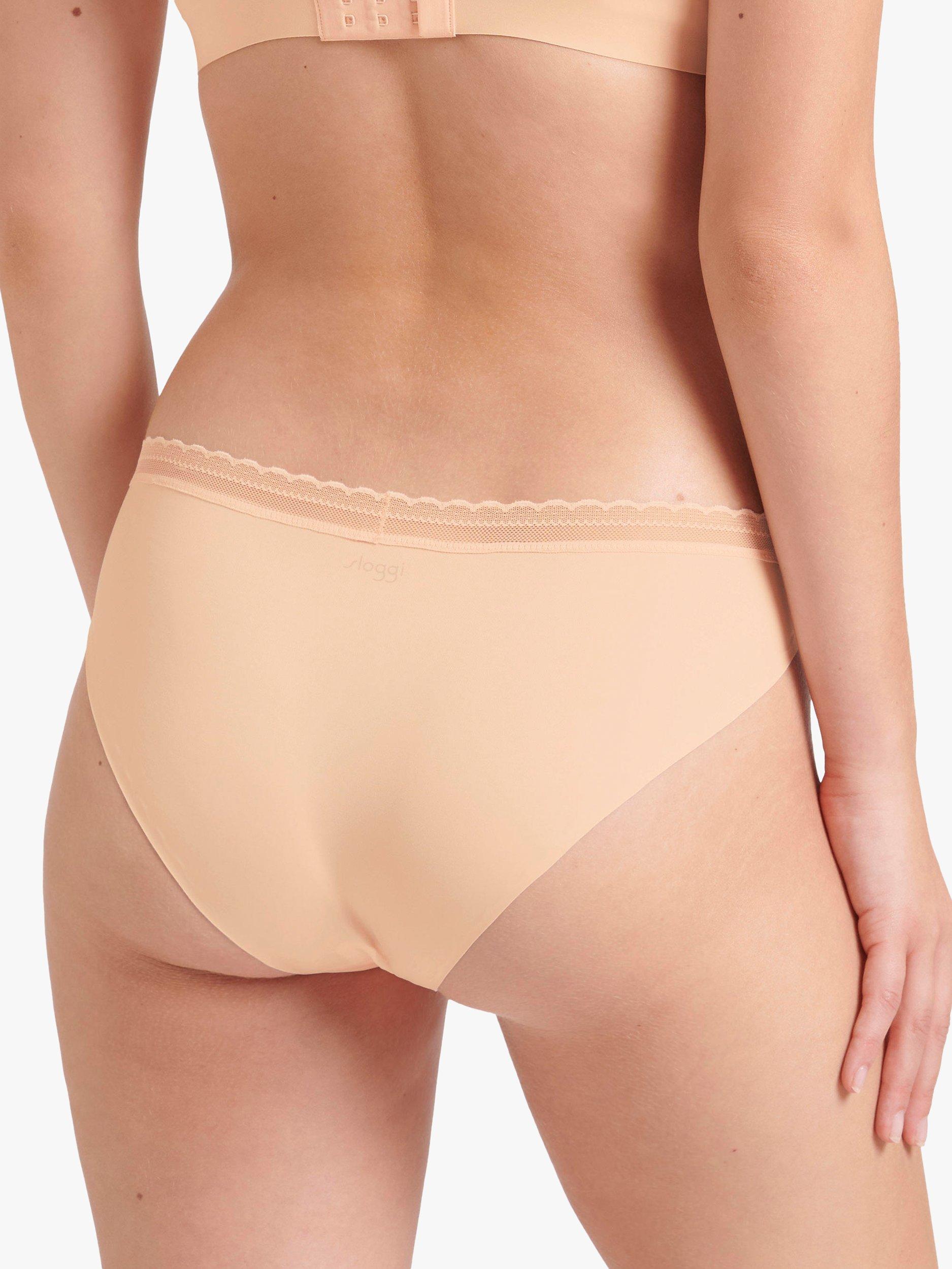 Product image 3 of 6, which shows sloggi Body Adapt Twist High Leg Knickers, Powder Orange, XS