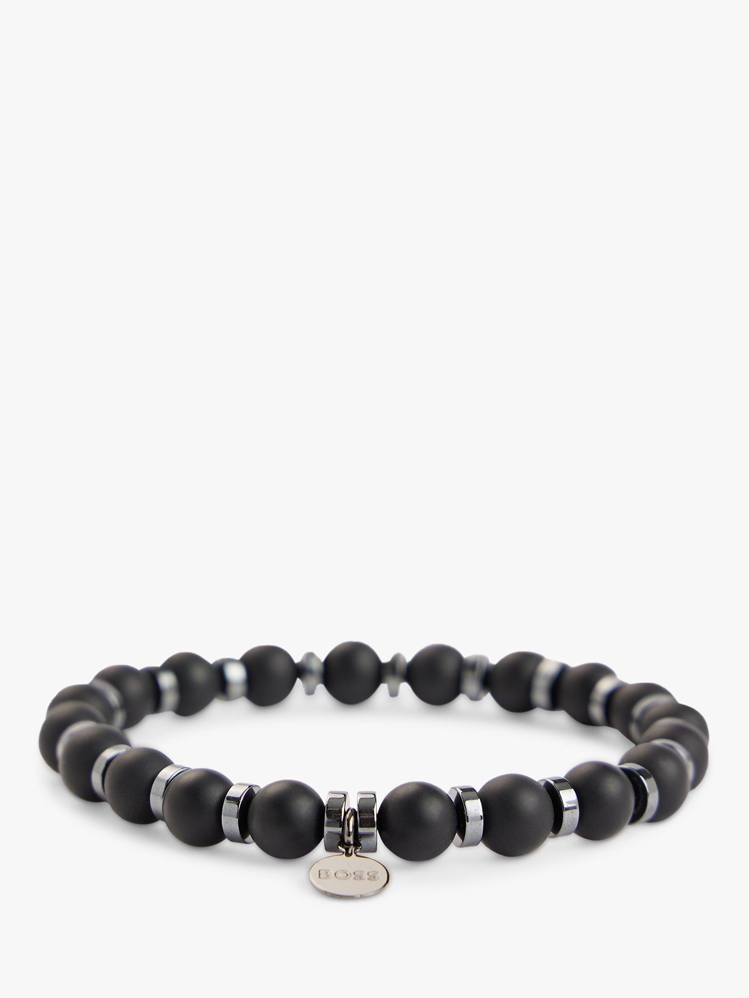 BOSS Men's Buster Beaded Bracelet, Black