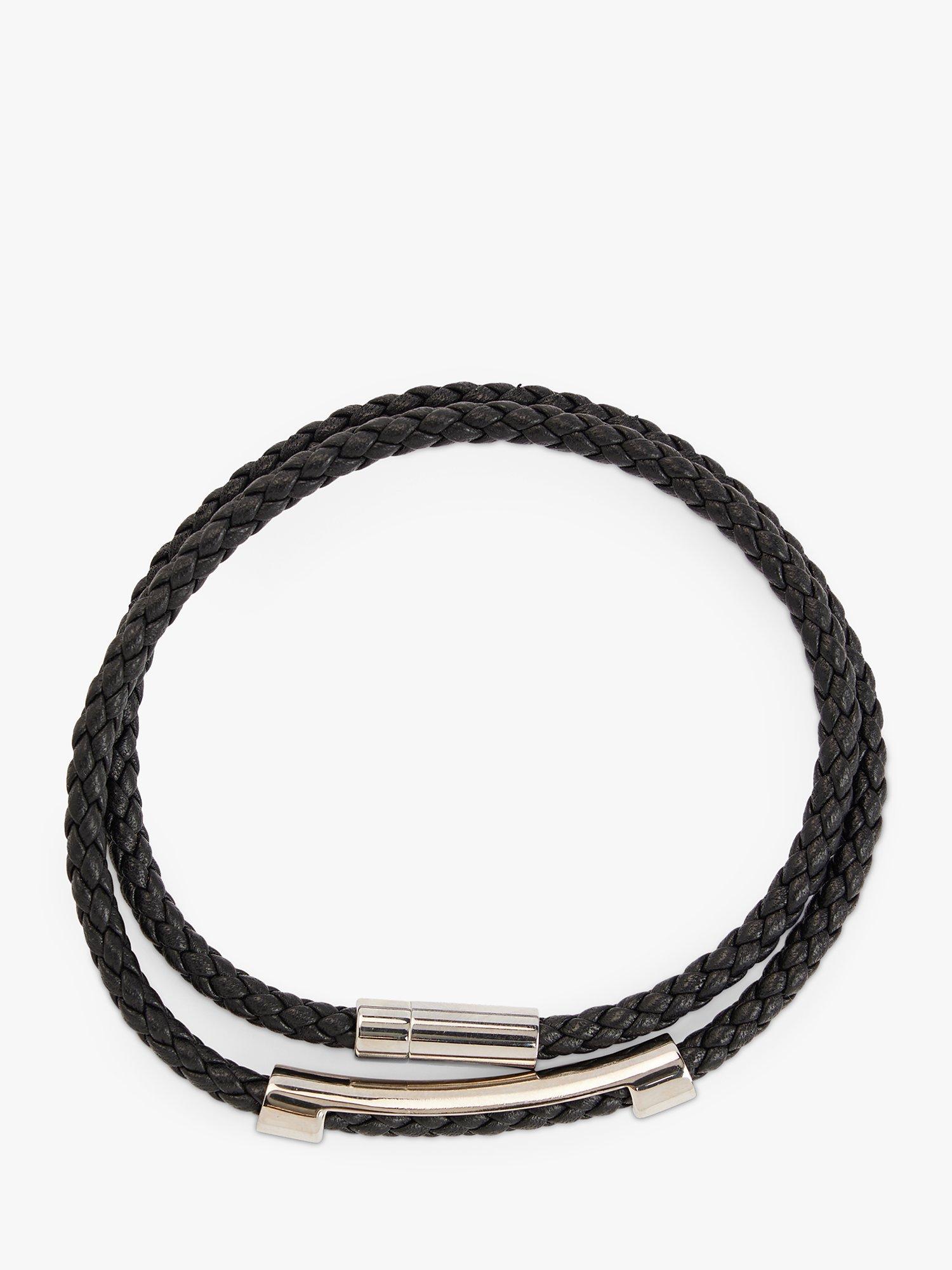 Product image 2 of 4, which shows BOSS Men's Benni Double Wrap Bracelet, Black