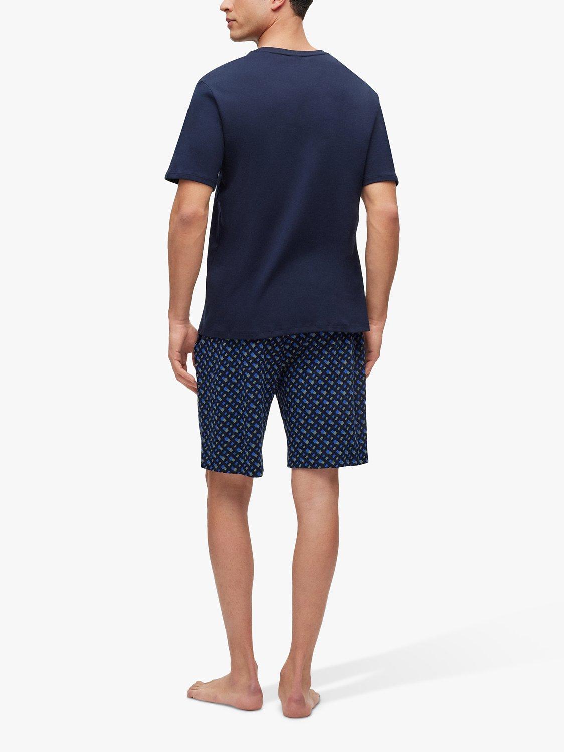 Product image 3 of 5, which shows BOSS Logo Shorts Pyjamas, Bright Blue/Multi, S