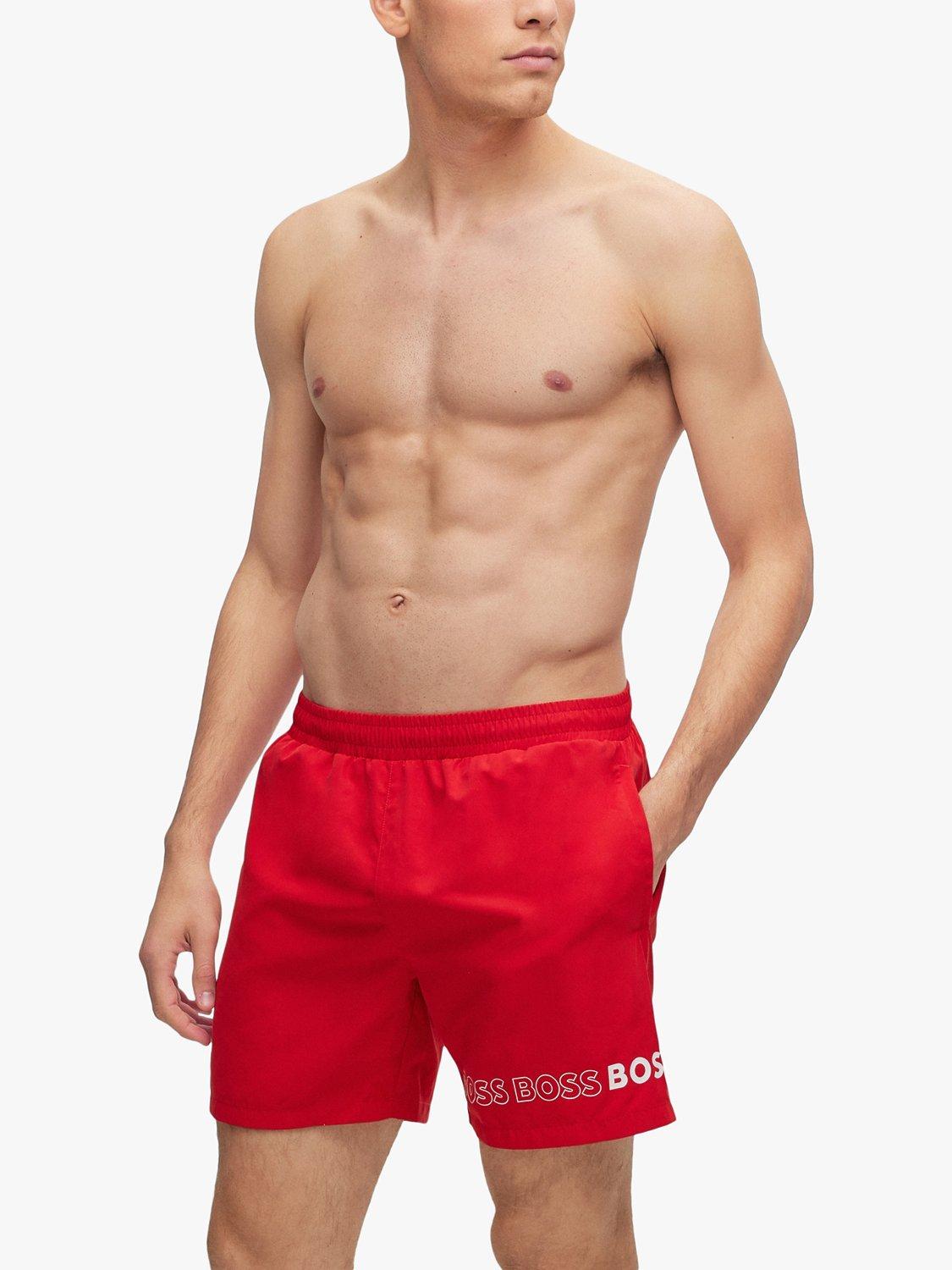 BOSS Dolphin Swim Shorts, Bright Red
