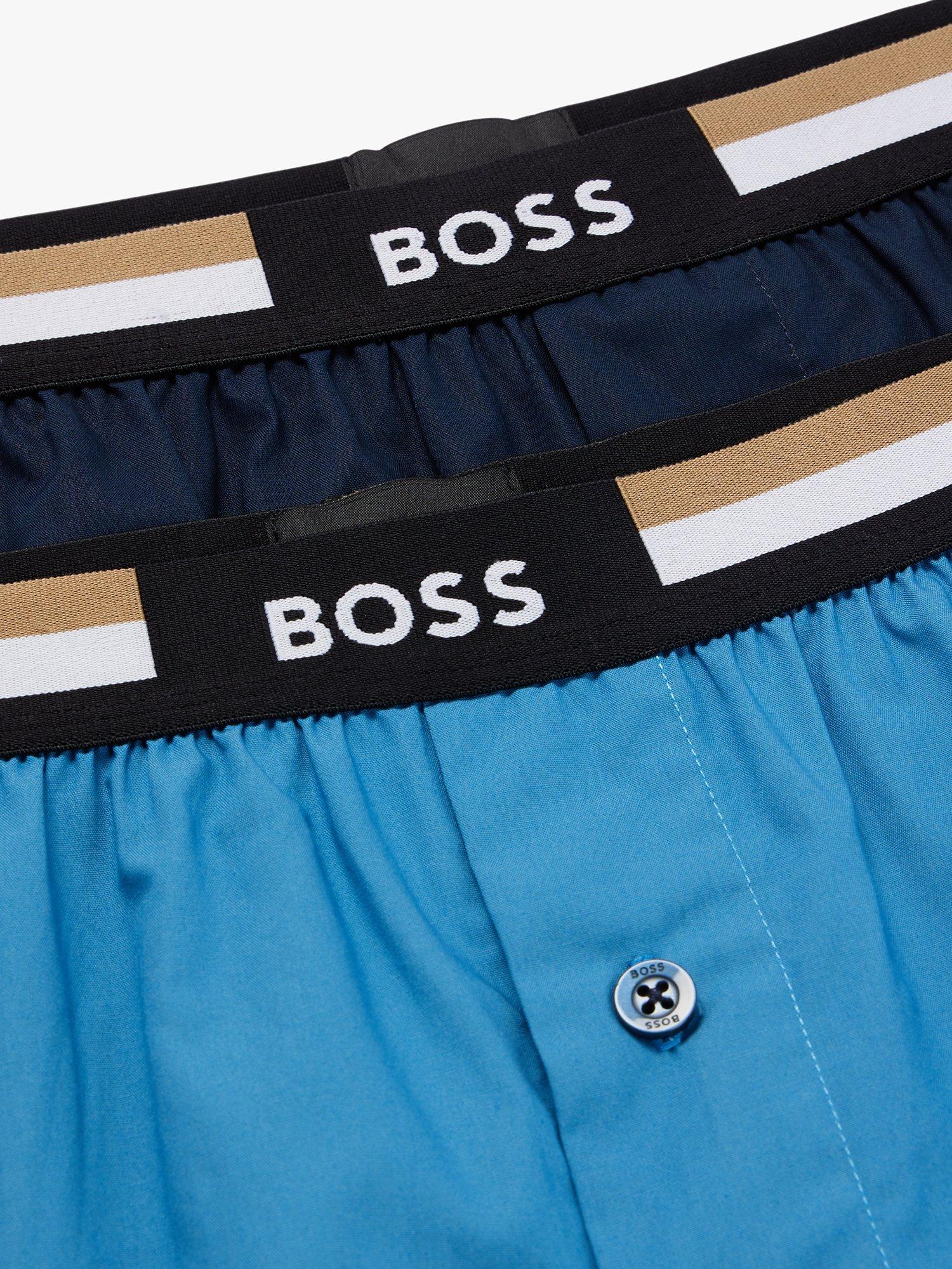 Product image 5 of 5, which shows BOSS Cotton Boxers, Pack of 2, Blue, S