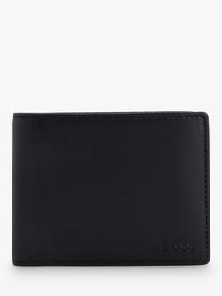 BOSS Arezzo Leather Wallet, Black, Black