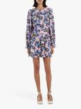 Lollys Laundry Parina Floral Print Mini Dress, Lilac/Multi