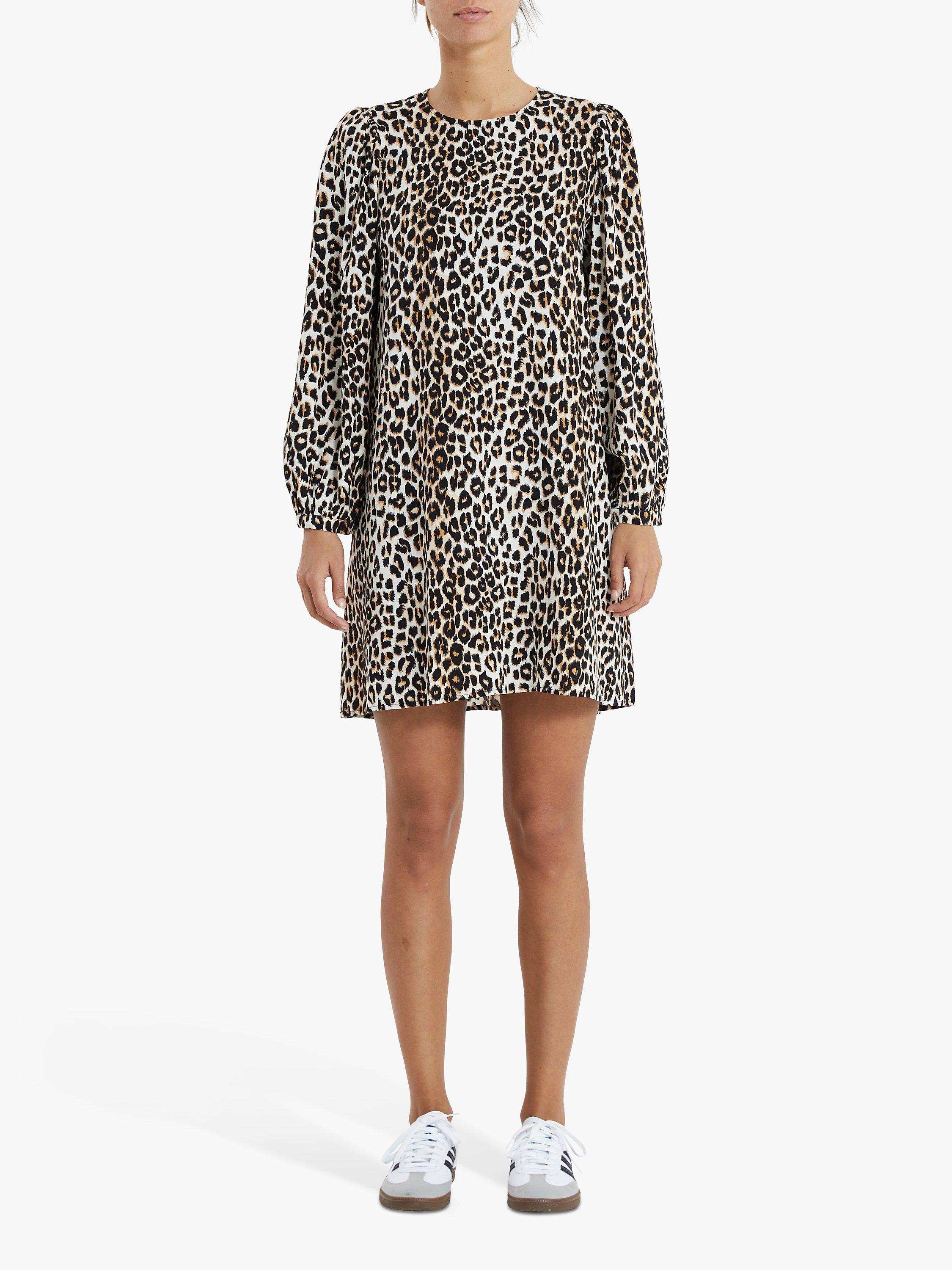 Lollys Laundry Carla Leopard Print Dress, Brown/Multi