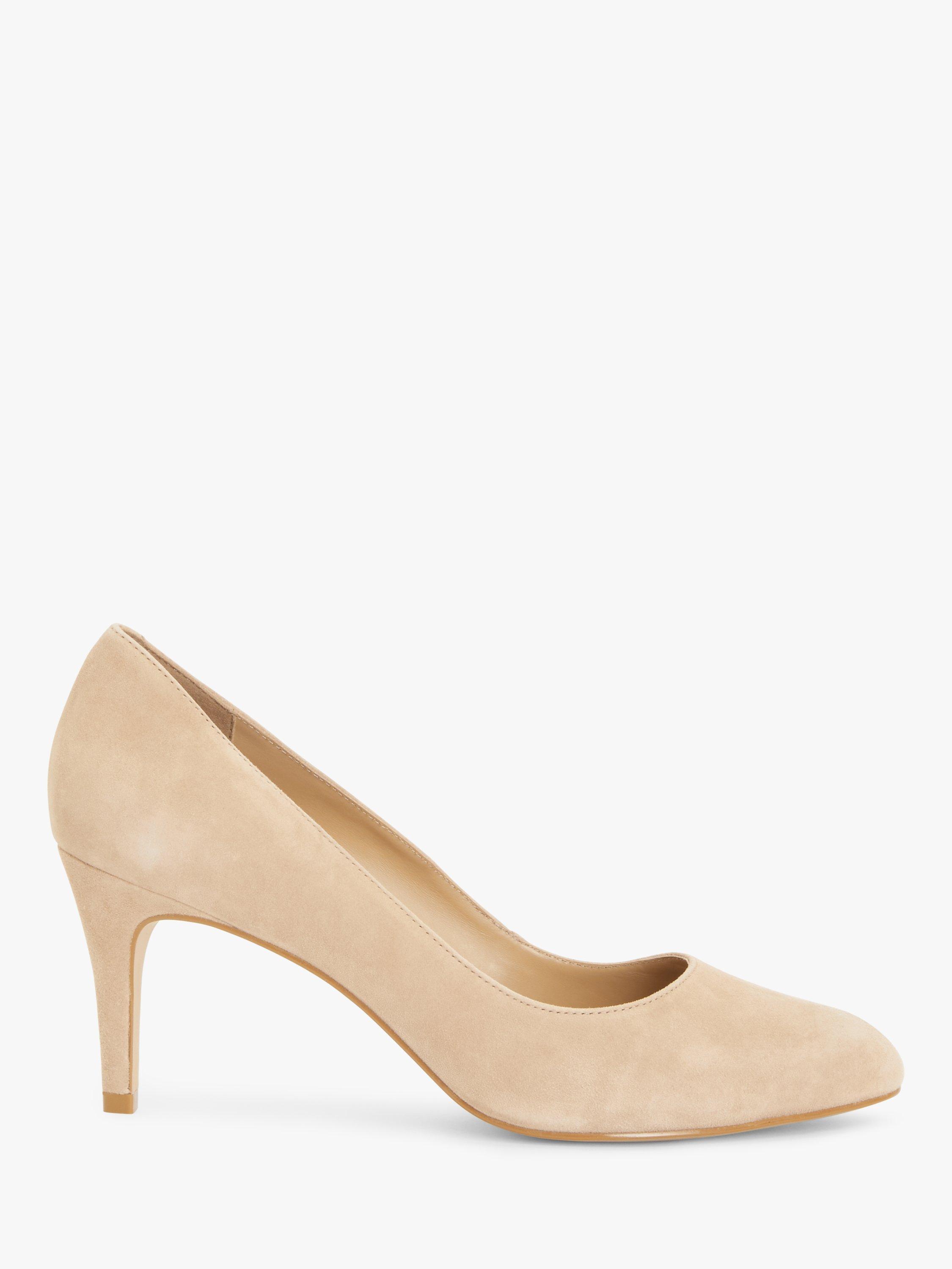 John Lewis Beloved Suede Almond Toe Court Shoes, Machiatto Kid Suede