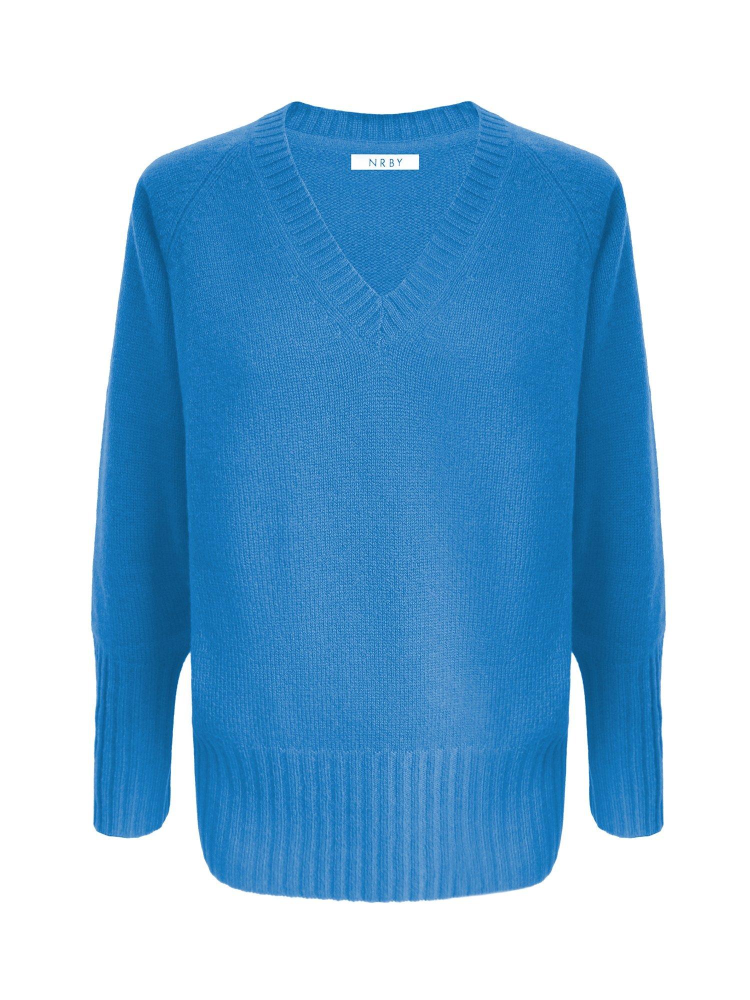 NRBY Mari Cashmere Jumper, Heathered Blue Bell, S