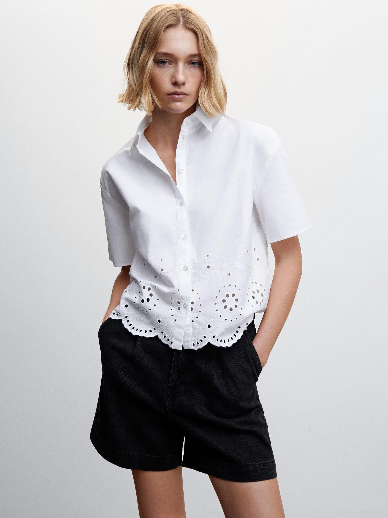 Mango Cloud H Embroidery Shirt