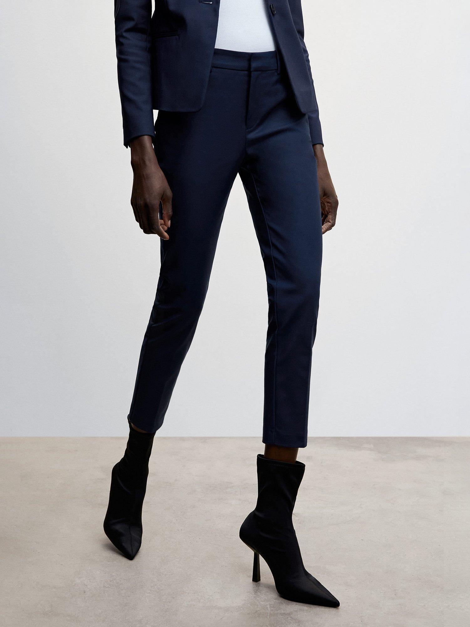 Mango Cofi Suit Slim Fit Trousers, Navy