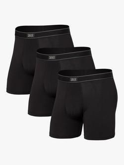 SAXX Daytripper Trunks, Pack of 3, Black, Black