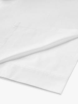 John Lewis Crisp & Fresh Egyptian Cotton Percale 400 Thread Count Flat Sheet, White