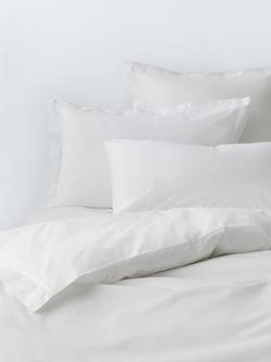 John Lewis Crisp & Fresh Egyptian Cotton Percale 400 Thread Count  Bedding, White