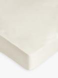 John Lewis Soft & Silky Egyptian Cotton Sateen 400 Thread Count Deep Fitted Sheet, Cream