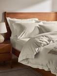 John Lewis Soft & Silky Egyptian Cotton Sateen 400 Thread Count Deep Fitted Sheet, Natural Cream