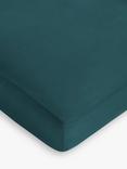 John Lewis Soft & Silky Egyptian Cotton Sateen 400 Thread Count Deep Fitted Sheet, Teal