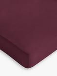 John Lewis Soft & Silky Egyptian Cotton Sateen 400 Thread Count Deep Fitted Sheet, Mulberry