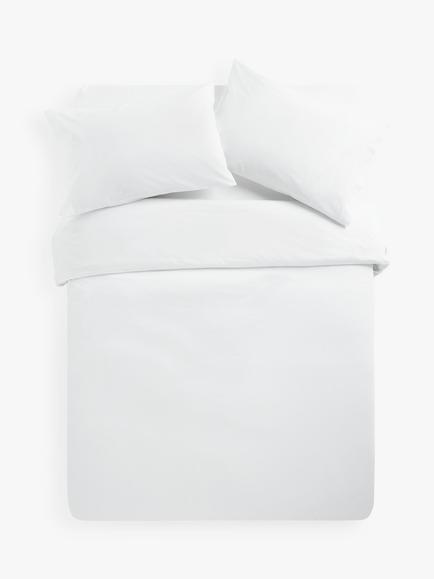 John Lewis Soft & Silky Egyptian Cotton Sateen 400 Thread Count Bedding, White