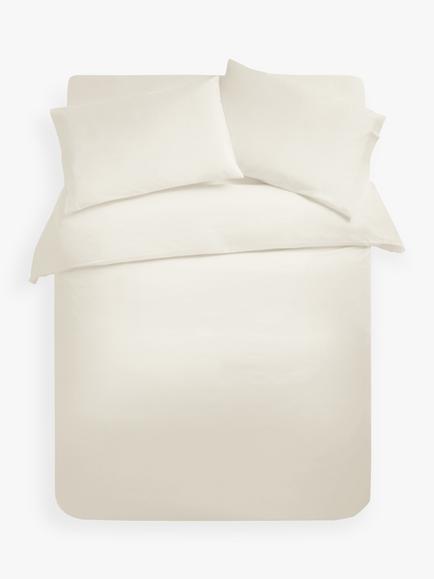 John Lewis Soft & Silky Egyptian Cotton Sateen 400 Thread Count Bedding, Cream