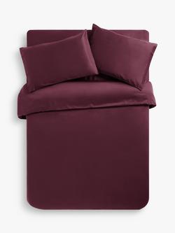 John Lewis Soft & Silky Egyptian Cotton Sateen 400 Thread Count Bedding, Damson