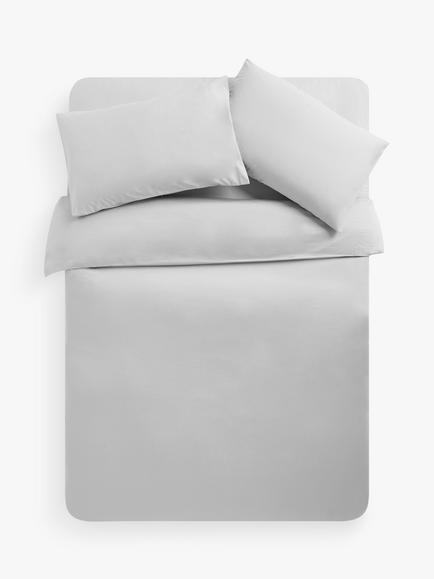 John Lewis Soft & Silky Egyptian Cotton Sateen 400 Thread Count Bedding, Cool Grey