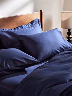 John Lewis Soft & Silky Egyptian Cotton Sateen 400 Thread Count Bedding - view 2, Midnight