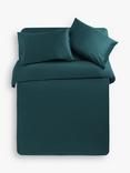 John Lewis Soft & Silky Egyptian Cotton Sateen 400 Thread Count Bedding, Teal