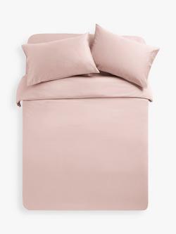 John Lewis Soft & Silky Egyptian Cotton Sateen 400 Thread Count Bedding, Soft Rosa