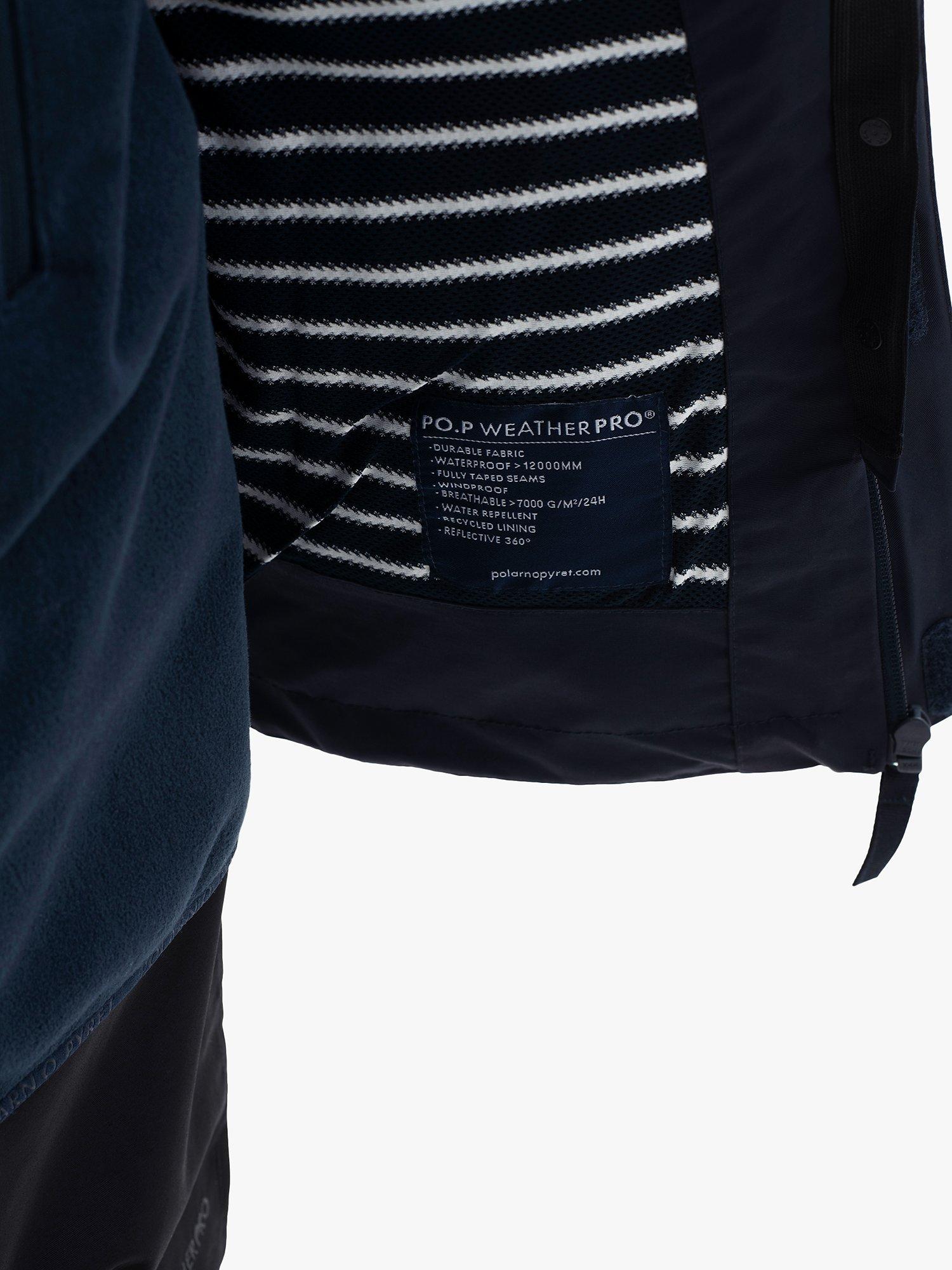 Product image 4 of 6, which shows Polarn O. Pyret Kids' Wind & Waterproof Shell Coat, Blue, 10-11 years