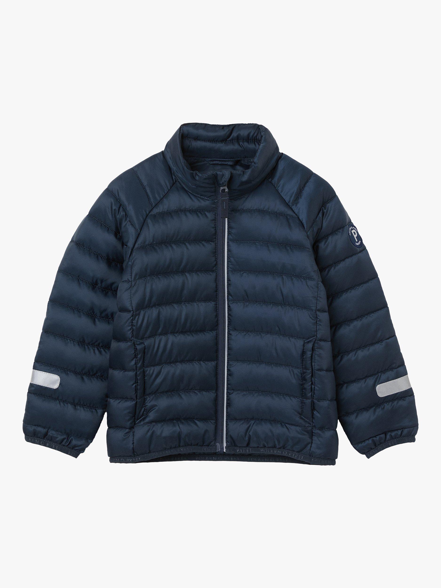 Product image 1 of 2, which shows Polarn O. Pyret Baby Quilted Jacket, Navy, 6-9 months
