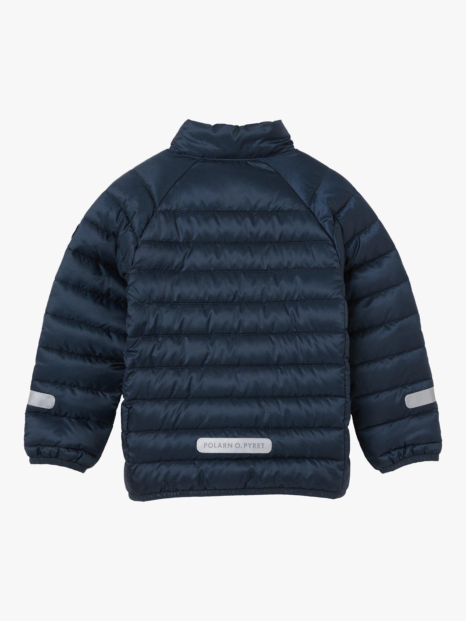Product image 2 of 2, which shows Polarn O. Pyret Baby Quilted Jacket, Navy, 6-9 months