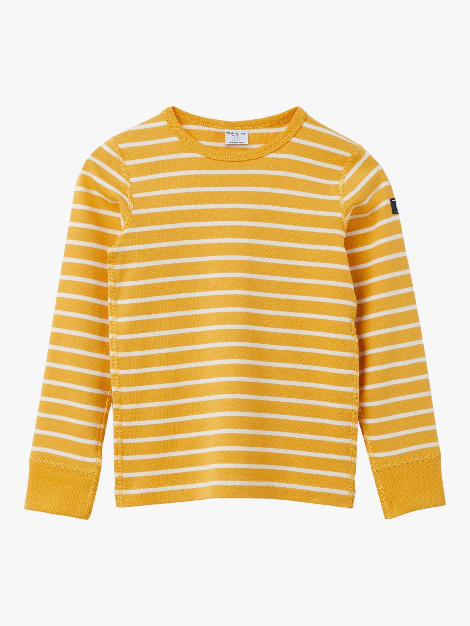 Polarn O. Pyret Kids' GOTS Organic Cotton Stripe Long Sleeve Top