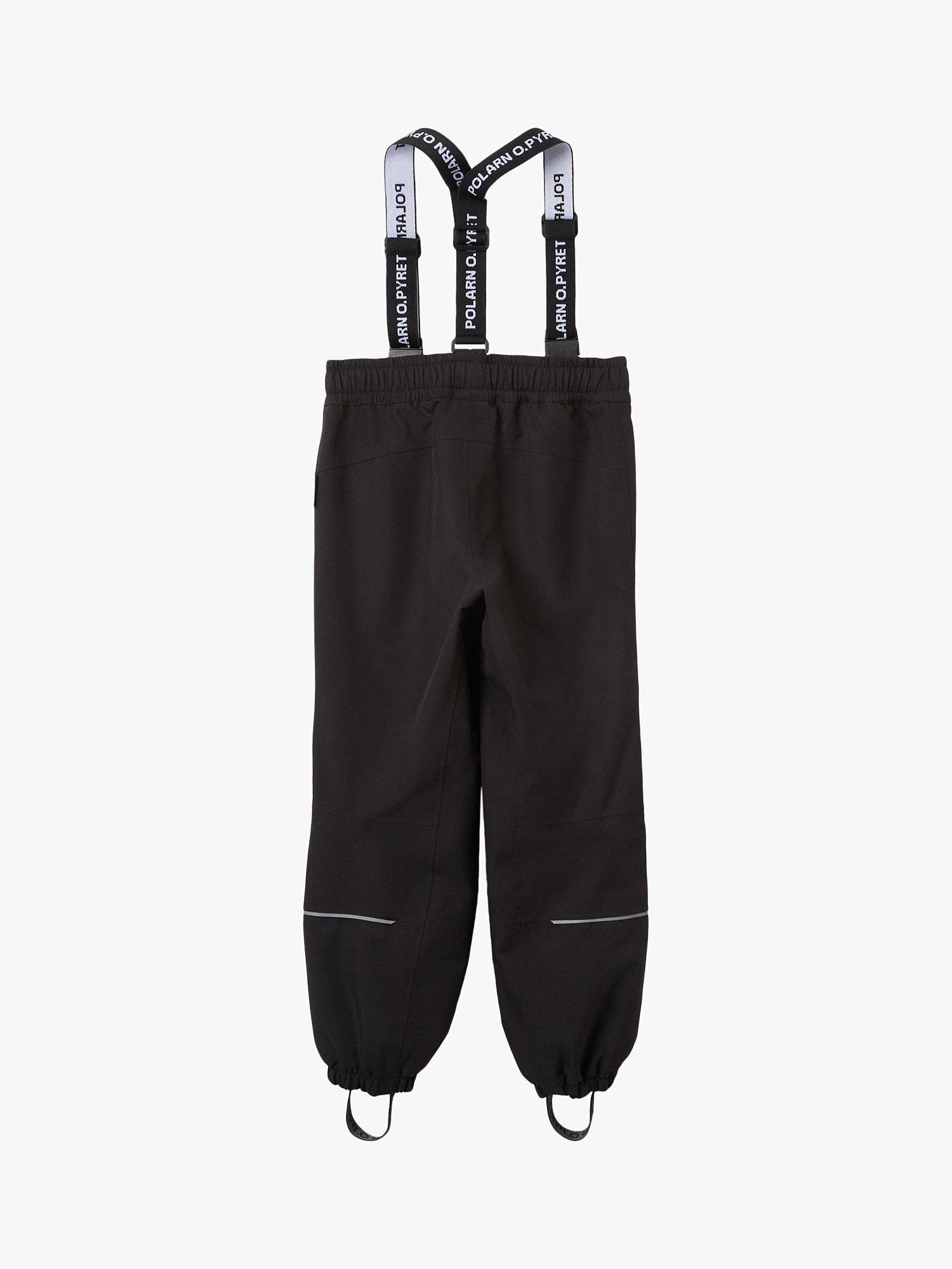 Product image 2 of 2, which shows Polarn O. Pyret Kids' Flexi Waterproof Trousers, Black, 12-18 months