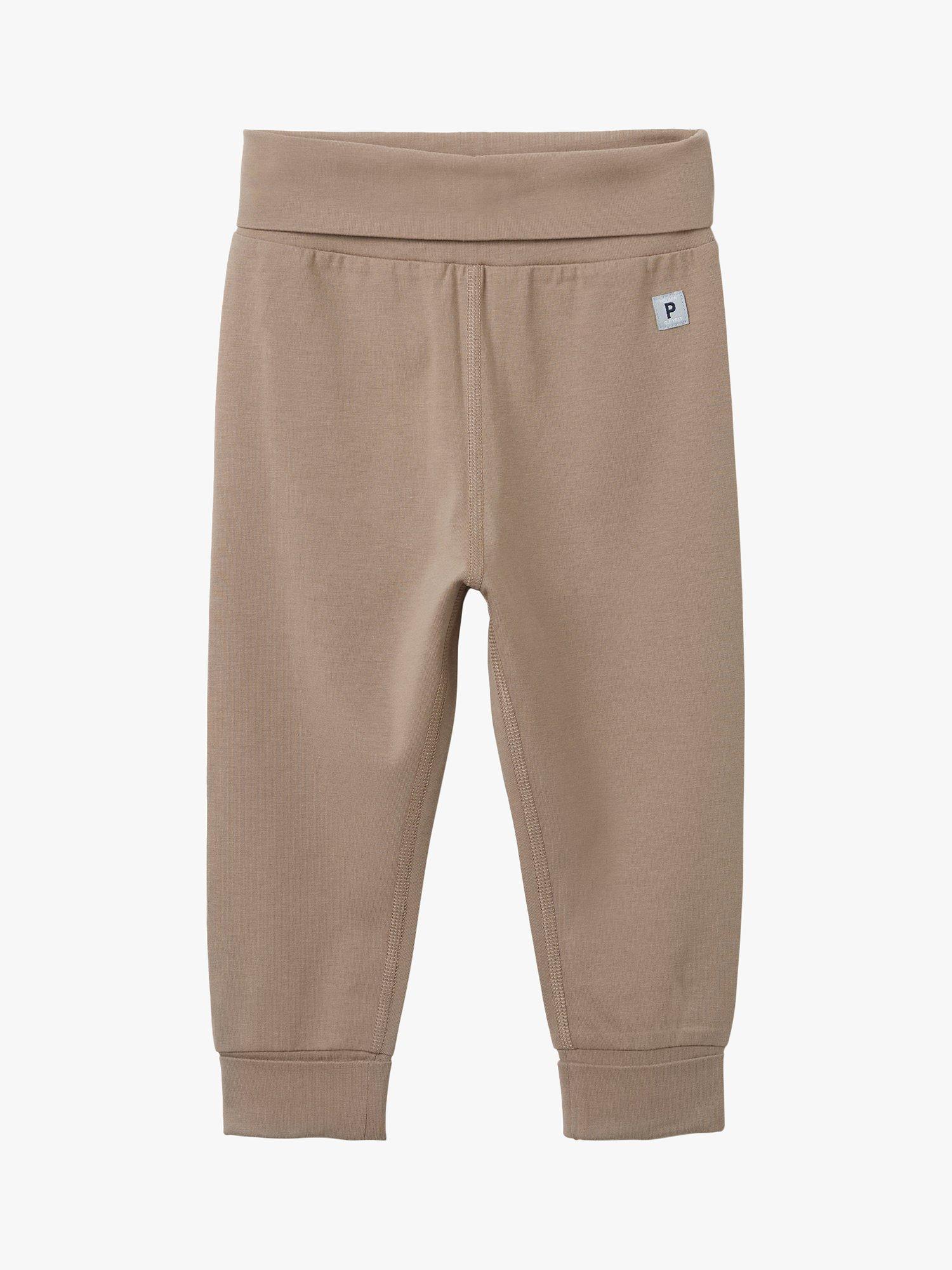 Polarn O. Pyret Baby GOTS Organic Cotton Joggers, Natural