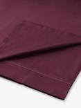 John Lewis Soft & Silky Egyptian Cotton Sateen 400 Thread Count Flat Sheet, Mulberry