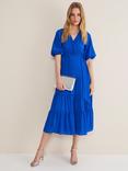 Phase Eight Morven Wrap Midi Dress, Cobalt