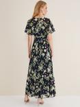 Phase Eight Georgie Tiered Floral Maxi Dress, Navy/Multi