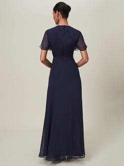 Phase Eight Arwen Silk Maxi Dress, Navy - view 2, Navy