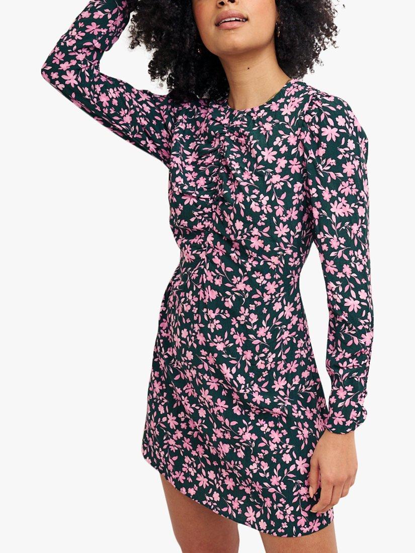 Nobody's Child Nicola Harriet Floral Print Mini Dress, Green