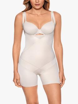 Miraclesuit Tummy Tuck Wear Your Own Bra Bike Short Bodysuit - view 2, Nude
