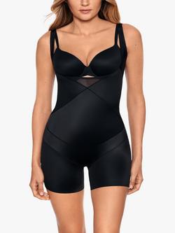 Miraclesuit Tummy Tuck Wear Your Own Bra Bike Short Bodysuit, Black