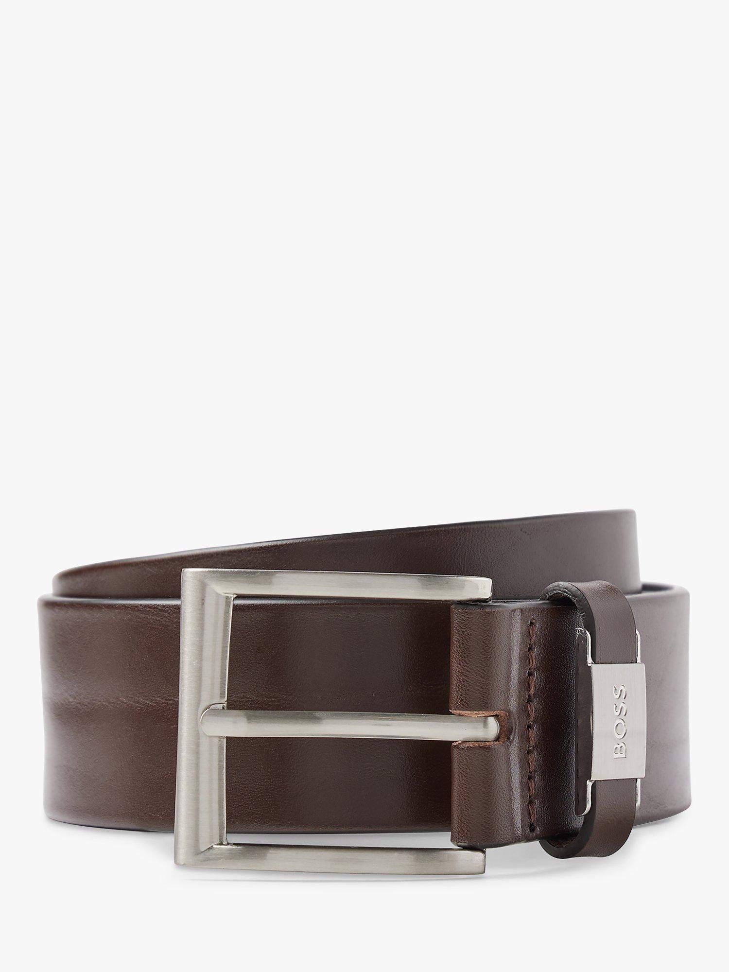 Product image 1 of 1, which shows BOSS Connio Leather Belt, Dark Brown, 40