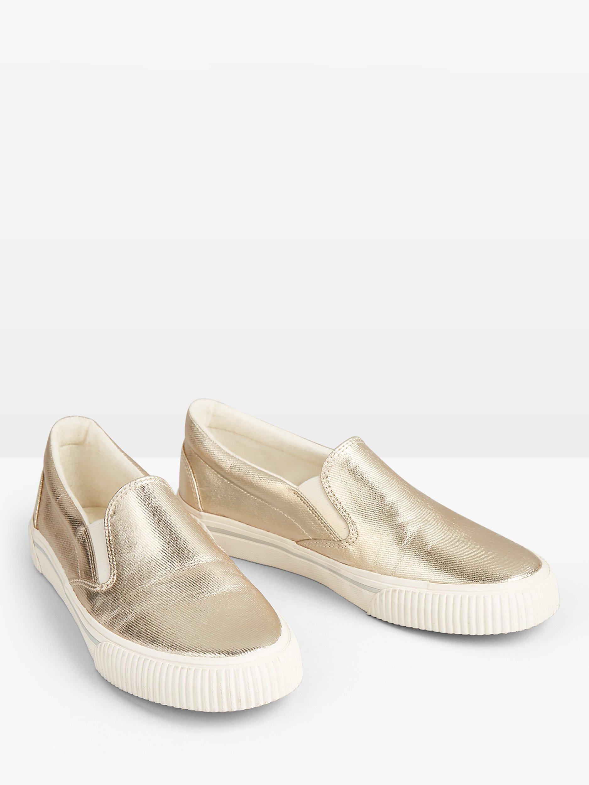 Product image 3 of 4, which shows HUSH Gili Metallic Slip On Shoes, Gold, 3