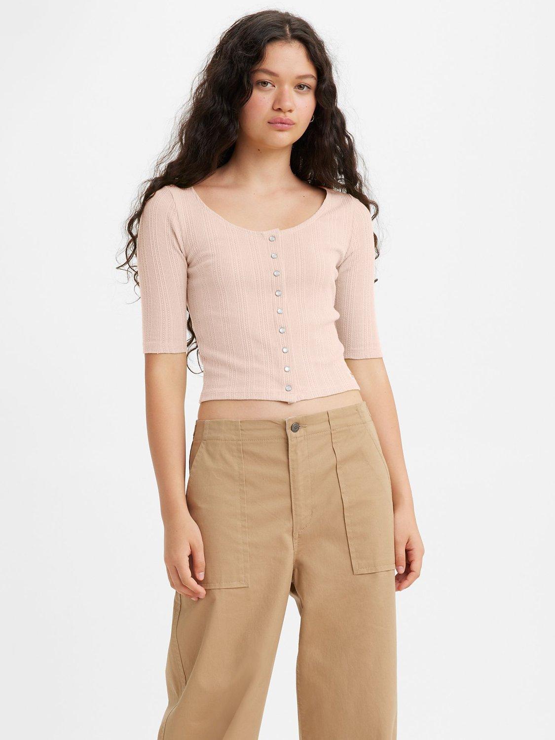 Levi's Dry Goods Pointelle Top, Pearl Blush