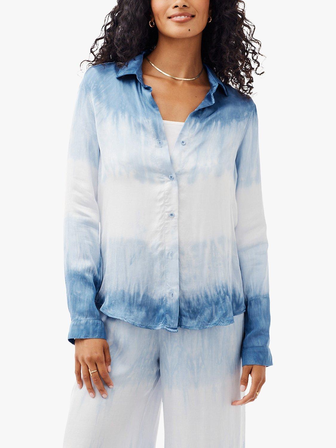 Bella Dahl Ombre Long Sleeve Shirt, Mykonos Stripe Dye
