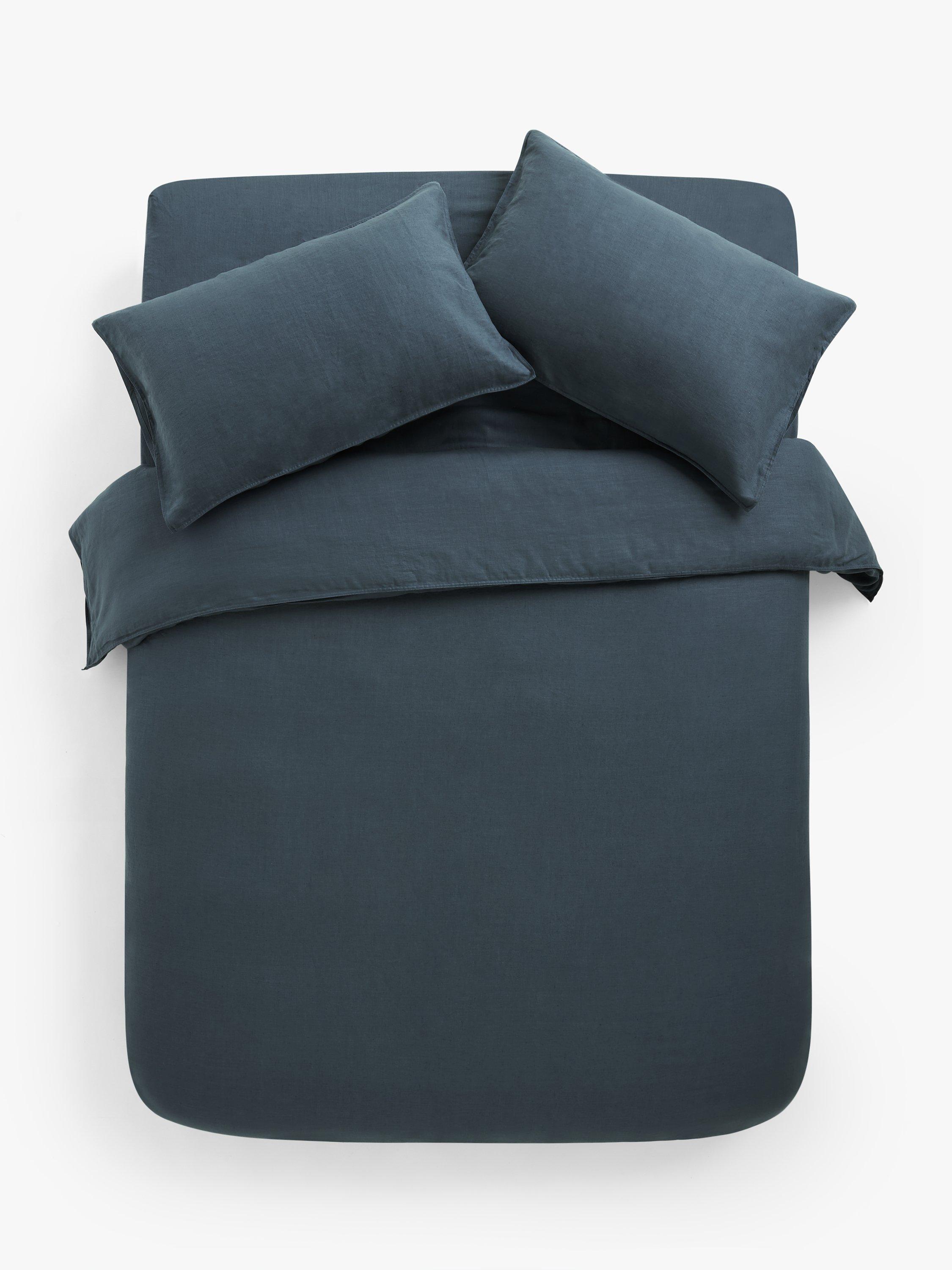 Washed authentic linen bedding ORE, blue