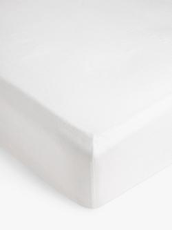 John Lewis Comfy & Relaxed Washed Linen Fitted Sheets, Oyster White