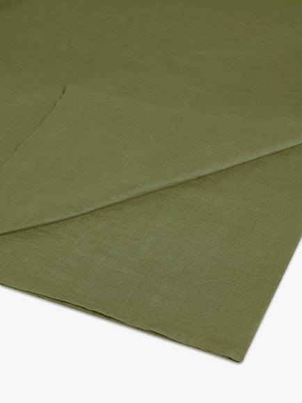 John Lewis Washed Linen Flat Sheet, Avocado Green