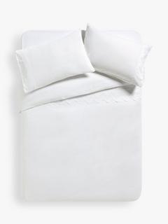 John Lewis Gabrio Embroidered Single Duvet Cover Set, White